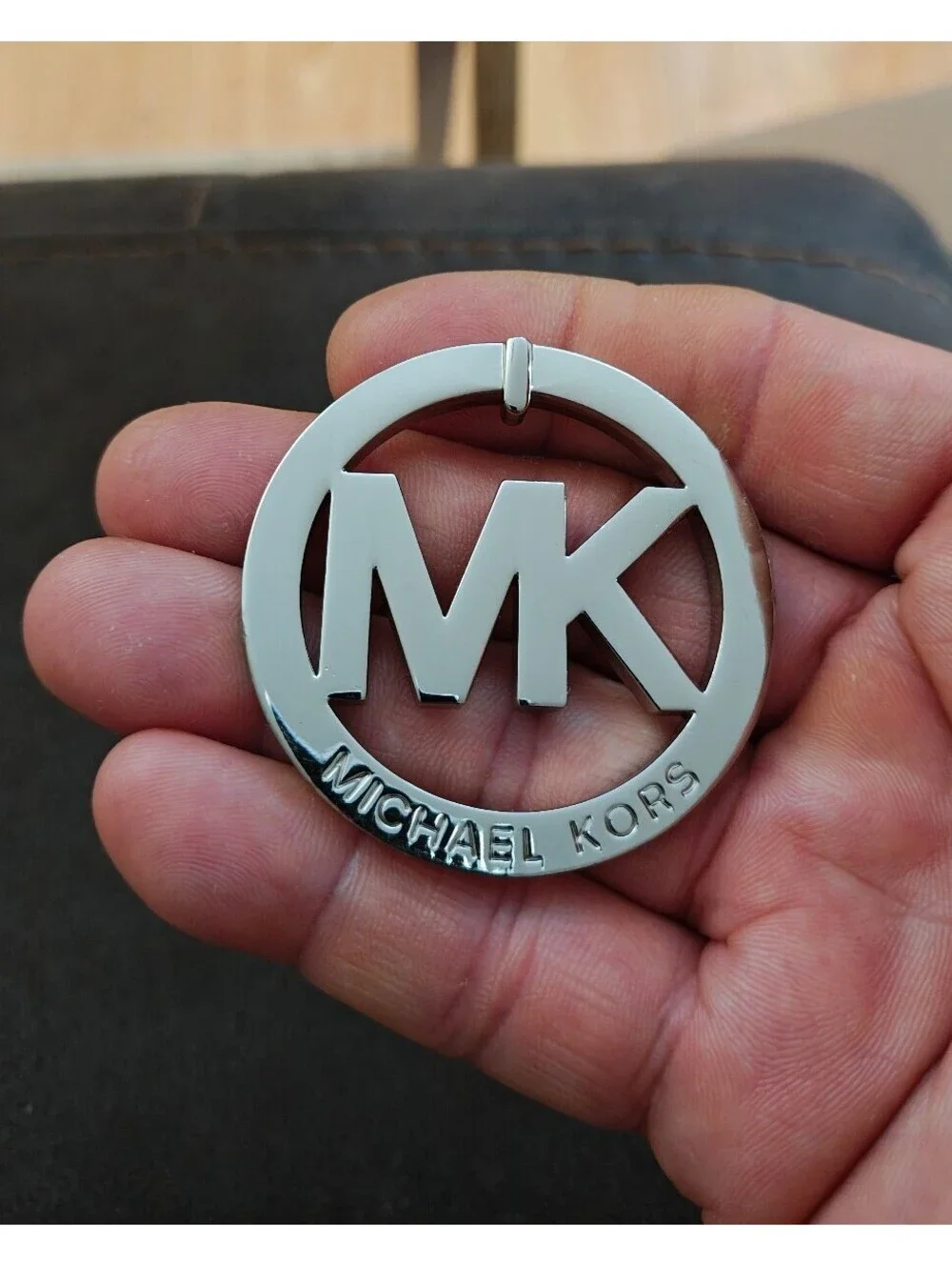 Michael Kors MK Logo Silver Tone Charm